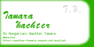 tamara wachter business card